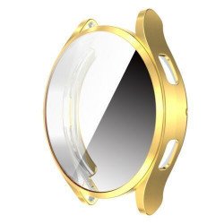 Tempered Glass Screen Protector Full Coverage Shockproof Cover Case for Samsung Galaxy Watch 5 [44MM] (Gold)